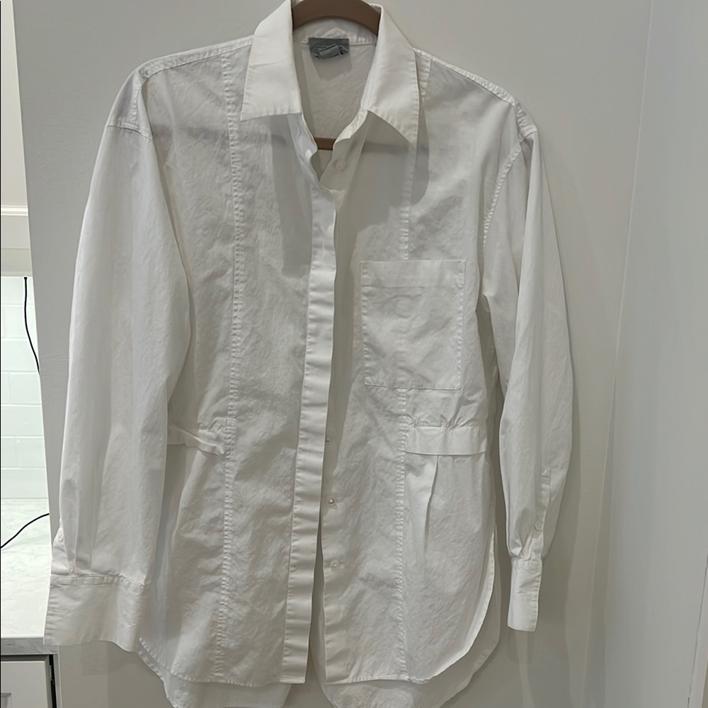 Jason Wu White Blouse with Relaxed Fit and Long Sleeves